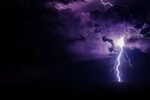 Lightning wallpaper, lightning, purple, night HD wallpaper W